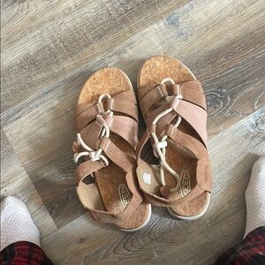 Keen Women's Sandals in Brown and Cream